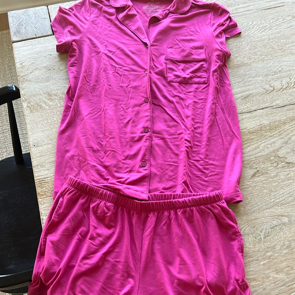 Tommy John women’s downtime pajama set magenta medium